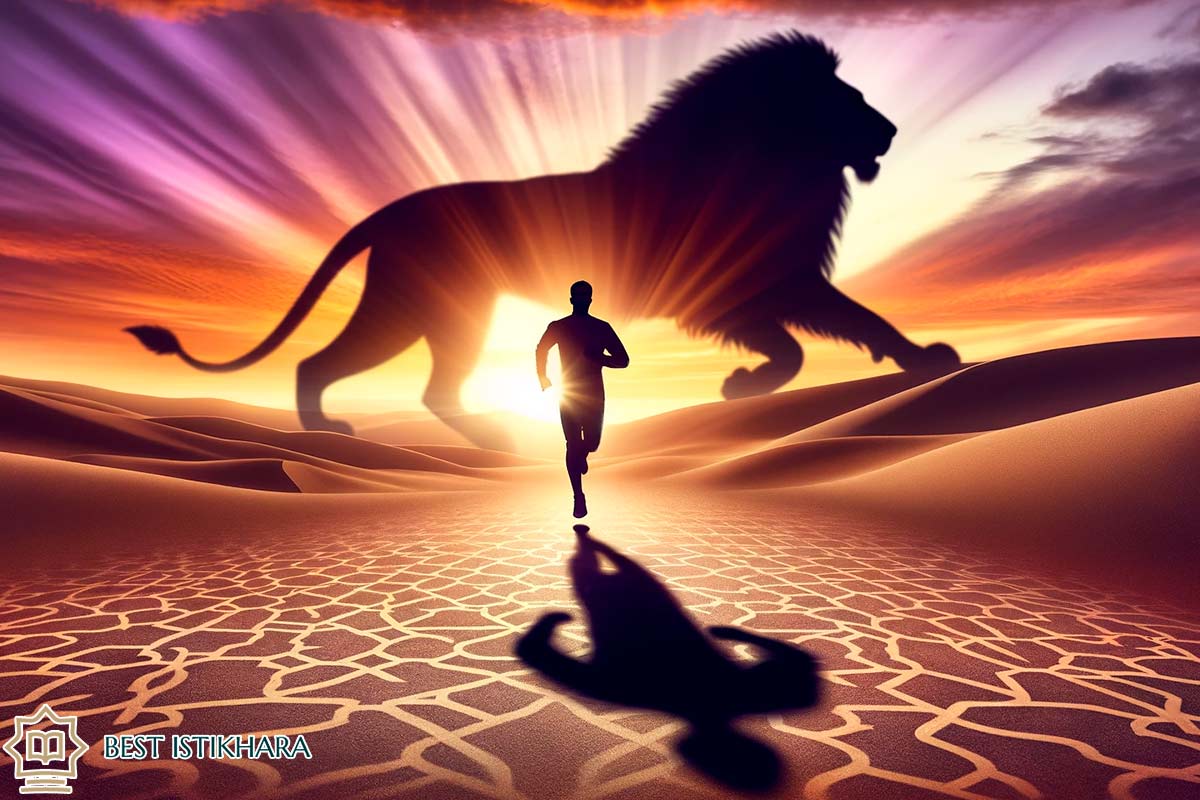 Dream Interpretation of running away from the lion in Islam