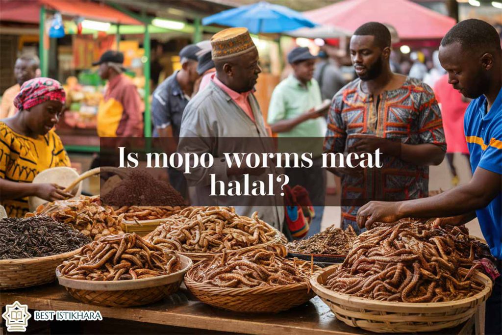 Is Mopo worms meat halal?