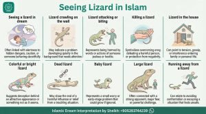 Seeing Lizard in Islamic Dream Infographics