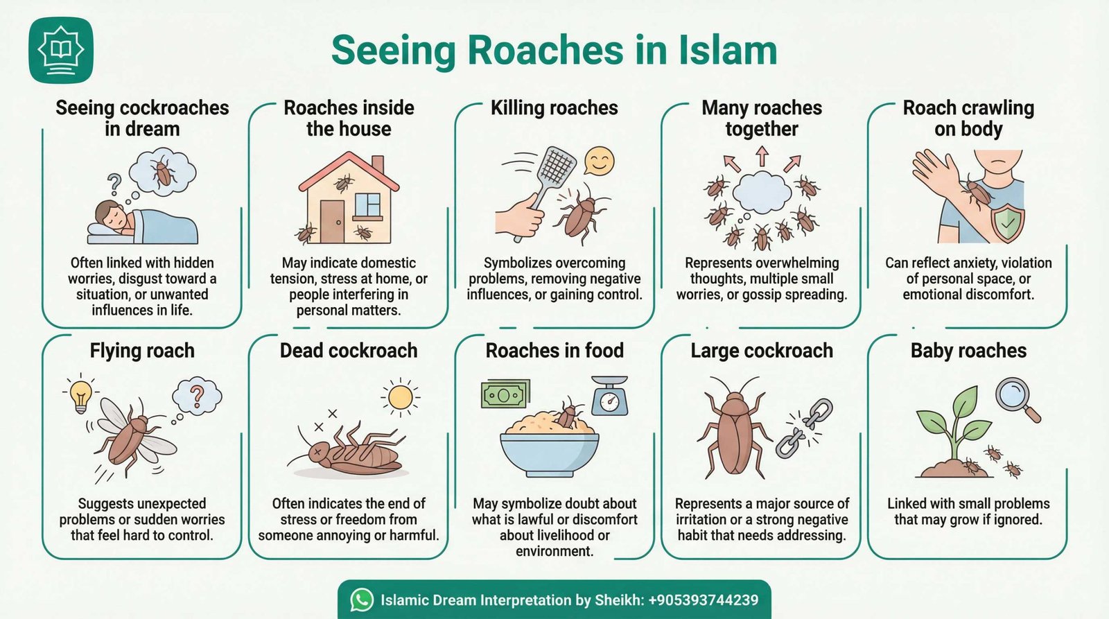 Seeing Roaches in Dream Islam InfoGraphics