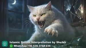 seeing white cat attacking in dream islam