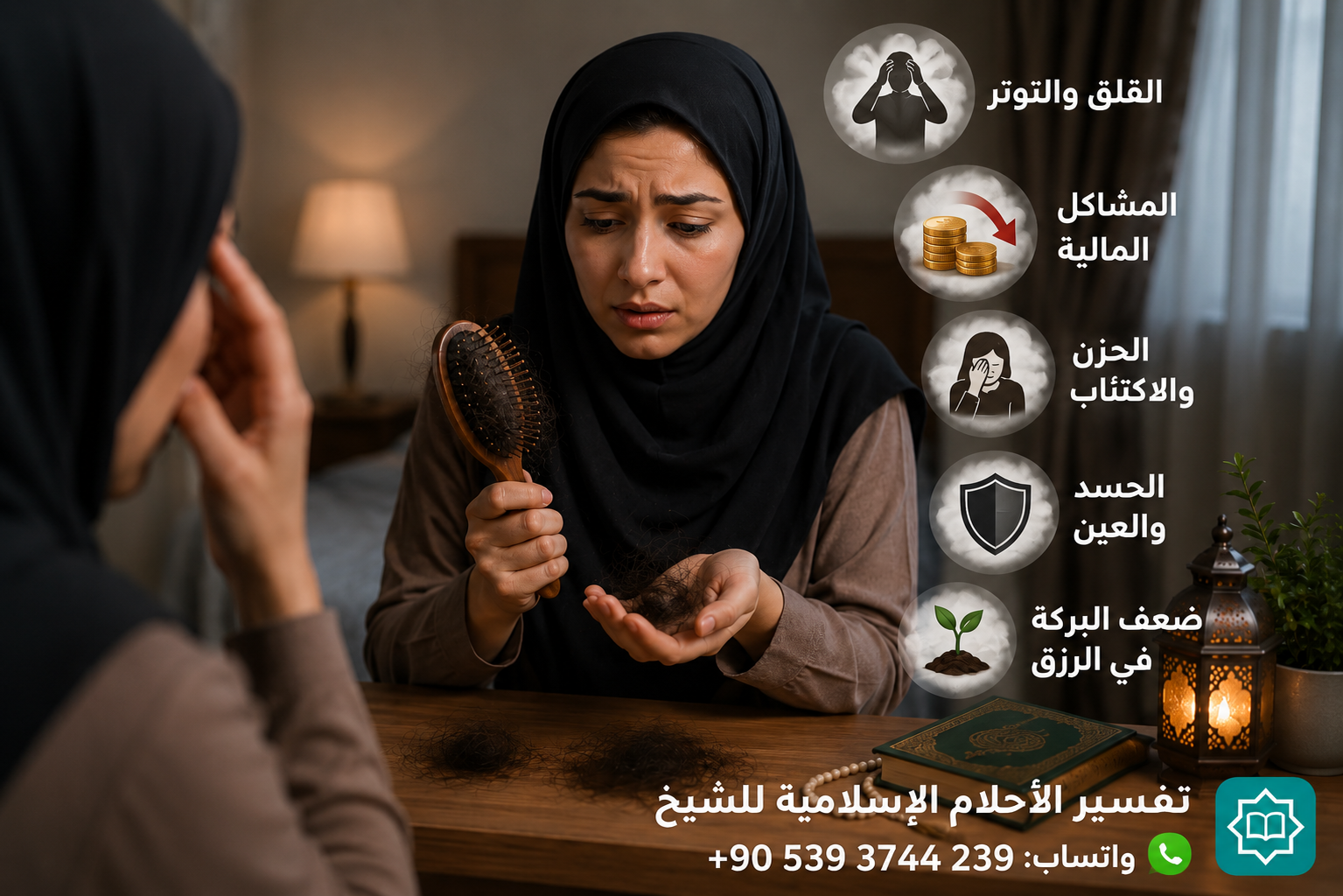 تفسير حلم تساقط الشعر