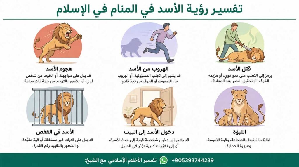 رؤية الأسد في المنام الإسلامي