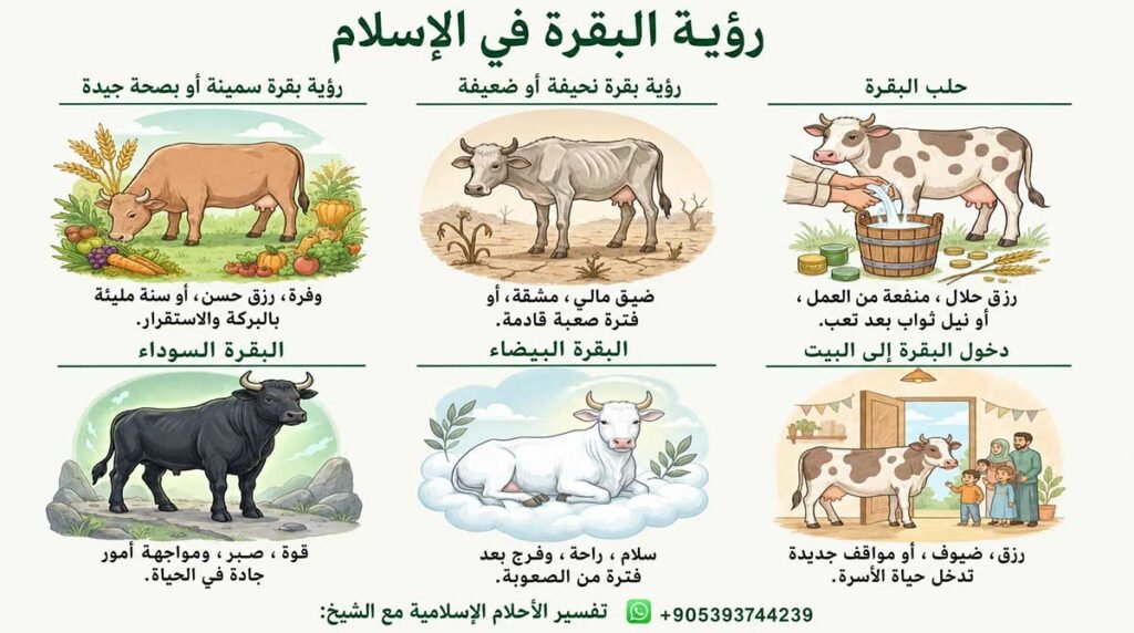 ماذا يعني رؤية البقرة في الحلم الإسلامي؟