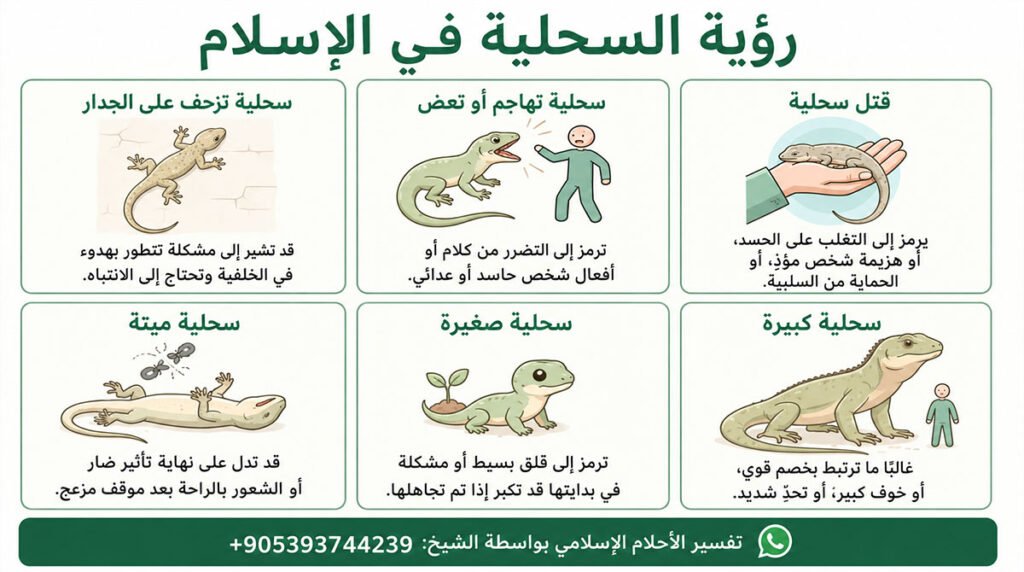 تفسير حلم رؤية السحلية في الإسلام