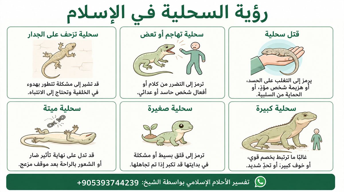 تفسير حلم رؤية السحلية في الإسلام