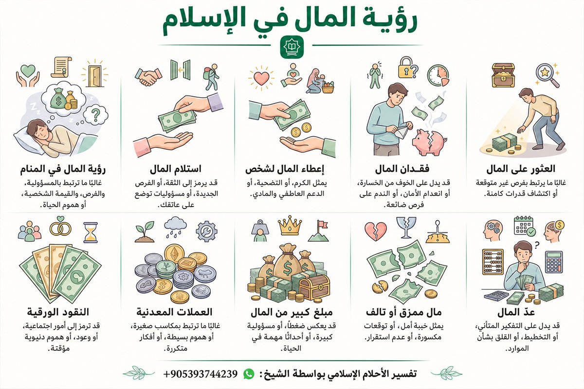 ماذا تعني رؤية المال في الحلم الإسلامي؟